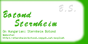 botond sternheim business card
